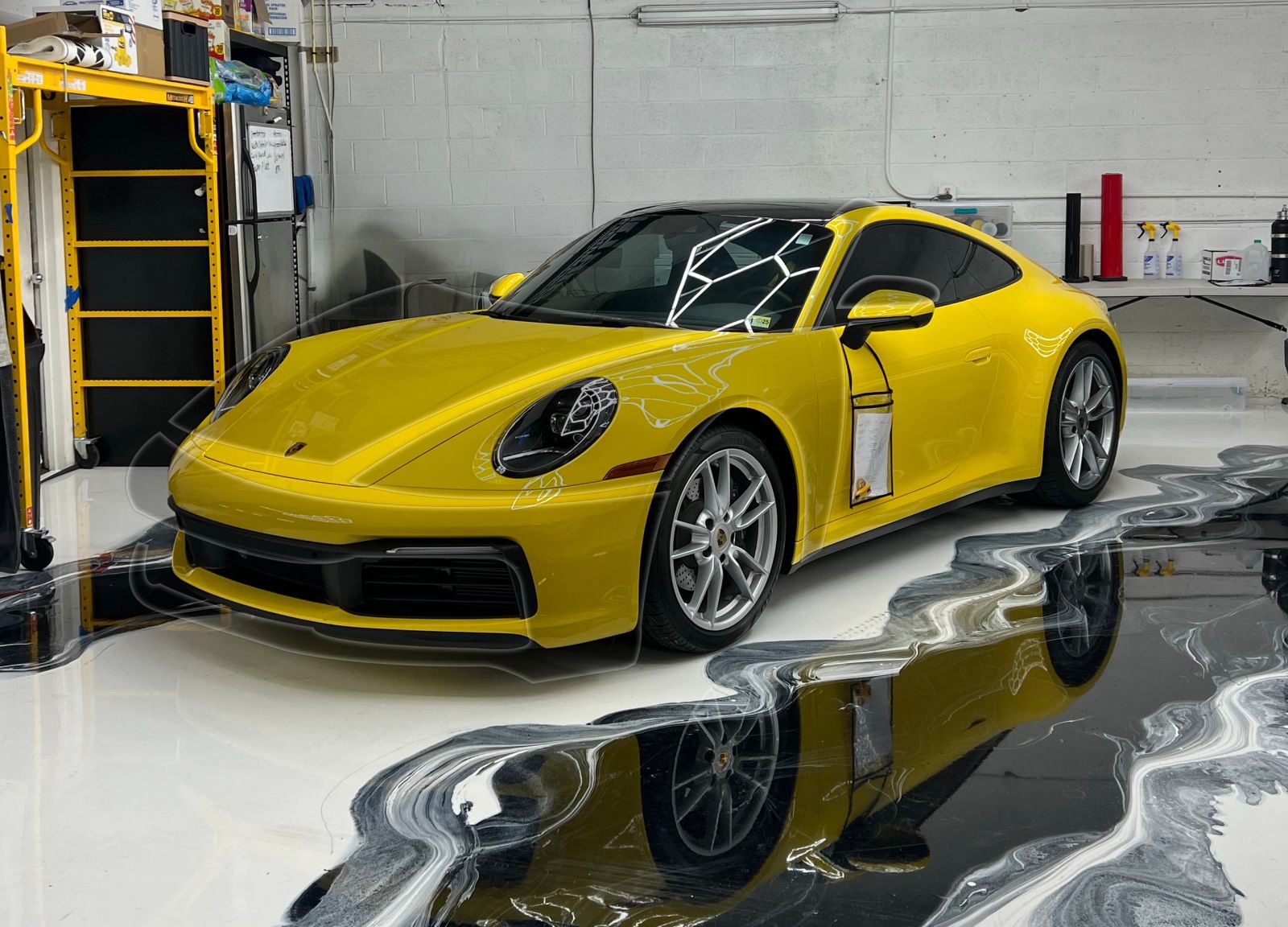 Porsche 911 with full front paint protection film