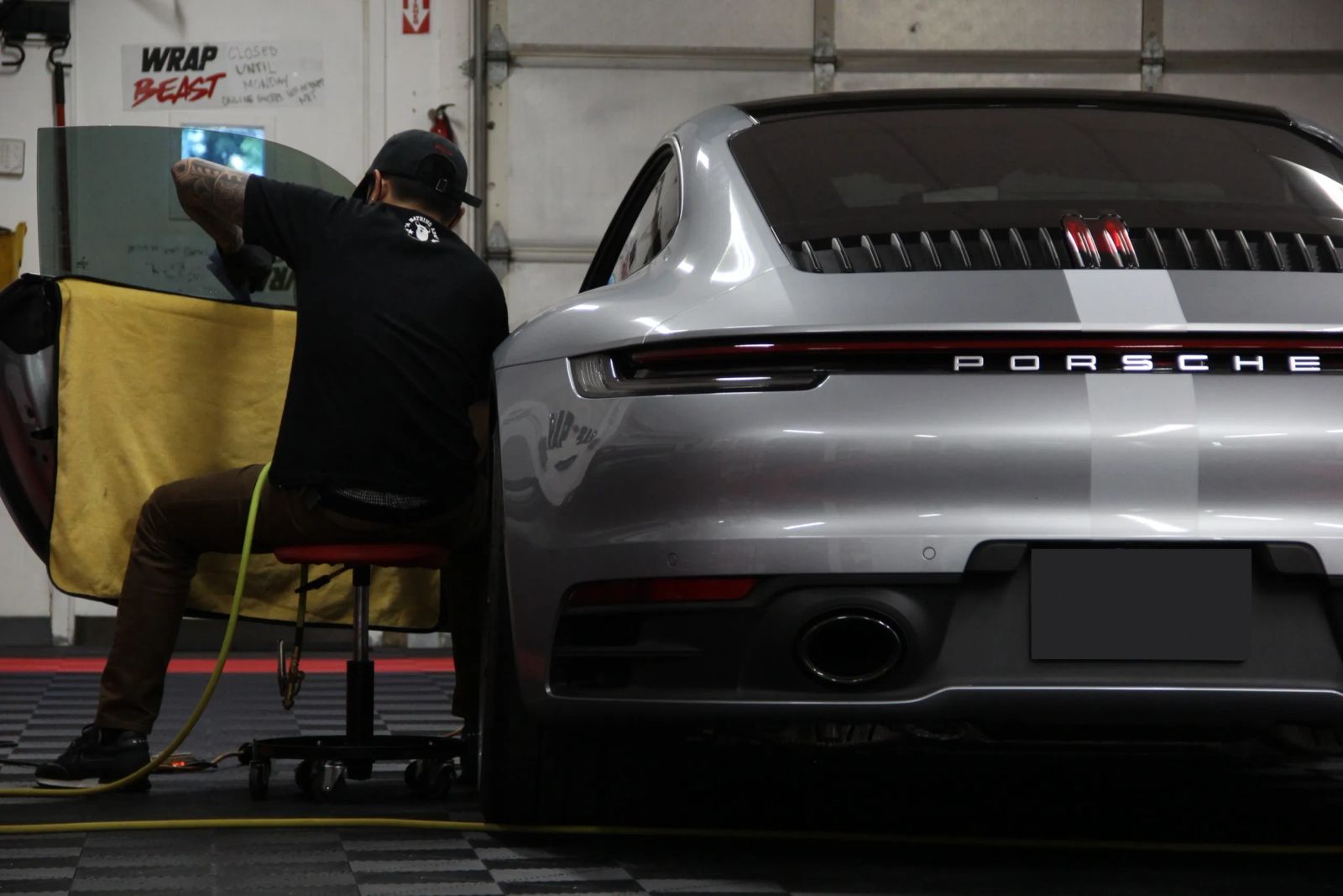 Porsche 911 getting ceramic window tint